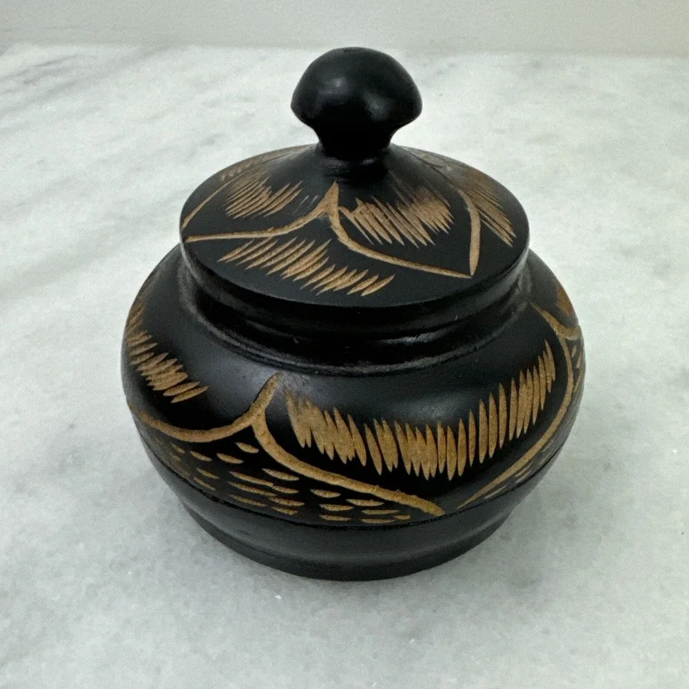 Handmade Haiti Wooden Box for Jewelry, Trinkets, Valuables Storage Collection